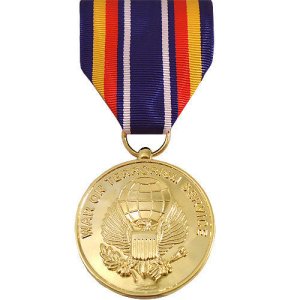 Decorations Full Size Medal: Global War on Terrorism Service, 24k Gold Plated