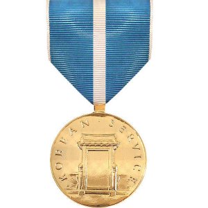Decorations Full Size Medal: Korean Service, 24k Gold Plated