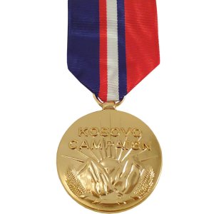 Decorations Full Size Medal: Kosovo Campaign Medal, 24k Gold Plated