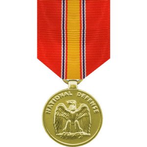 Decorations Full Size Medal: National Defense, 24k Gold Plated