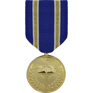 Decorations Full Size Medal: NATO Article 5 Active Endeavour Medal, 24k Gold Plated