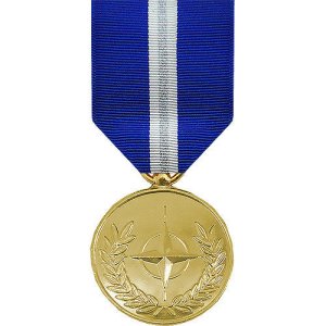Decorations Full Size Medal: Non Article 5 NATO All Balkans Operation, 24k Gold Plated