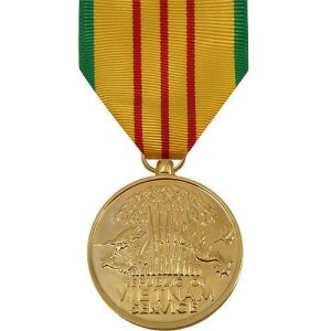 Decorations Full Size Medal: Vietnam Service, 24k Gold Plated