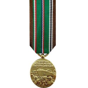 Decorations Miniature Medal: 24k Gold Plated: European African Mideastern Campaign