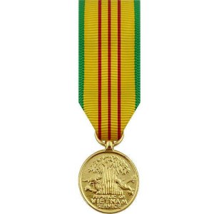 Decorations Miniature Medal: 24k Gold Plated: Vietnam Service