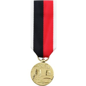Decorations Miniature Medal: and WWII Occupation, 24k Gold Plated