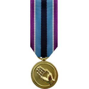 Decorations Miniature Medal: Humanitarian Service, 24k Gold Plated