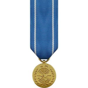 Decorations Miniature Medal: United Nations Observer, 24k Gold Plated