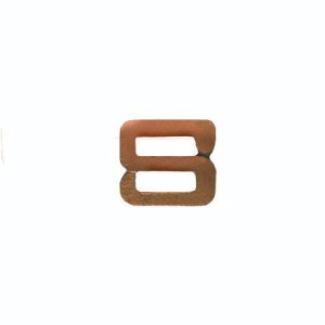 Decorations No Prong Ribbon Attachments: Letter S, bronze