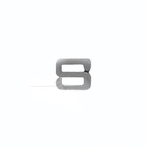 Decorations No Prong Ribbon Attachments: Letter S, silver