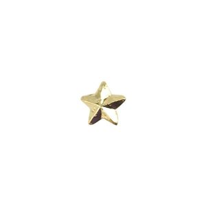 Decorations No Prong Ribbon Attachments: Star, 3/16 inch gold