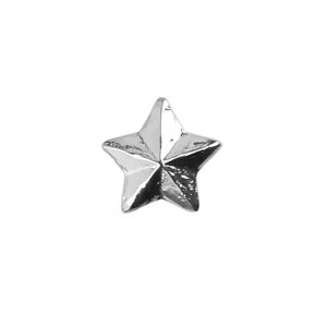 Decorations No Prong Ribbon Attachments: Star, 5/16 inch silver