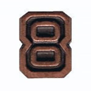 Decorations No Prong Ribbon Attachments: Strike Flight Number 8, bronze
