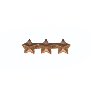Decorations No Prong Ribbon Attachments: Three Bronze Stars Mounted on a Bar, bronze