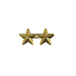 Decorations No Prong Ribbon Attachments: Two Stars Mounted on a Bar, 5/16 inch, gold