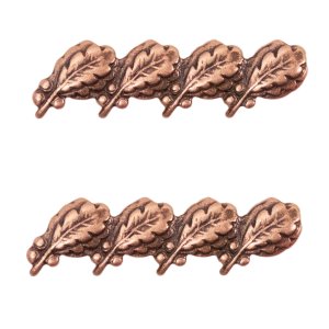 Decorations Ribbon Attachments: Four Oak Leaf Clusters Mounted on a Bar, bronze