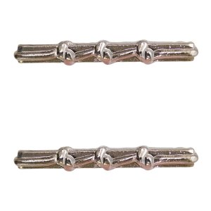 Decorations Ribbon Attachments: Good Conduct, 3 knot, silver oxidize