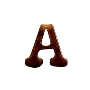 Decorations Ribbon Attachments: Letter A, bronze