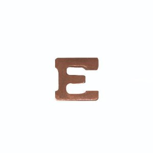 Decorations Ribbon Attachments: Letter E, bronze