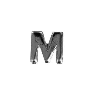 Decorations Ribbon Attachments: Letter M, silver