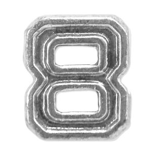 Decorations Ribbon Attachments: Strike Flight Number 8, silver
