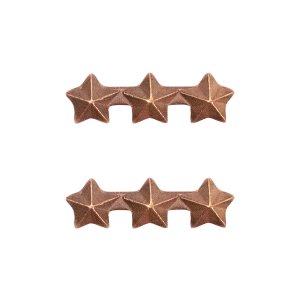Decorations Ribbon Attachments: Three Bronze Stars Mounted on a Bar, bronze