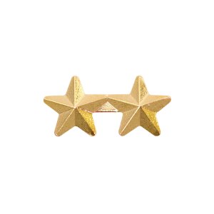 Decorations Ribbon Attachments: Two Stars Mounted on a Bar, 5/16 inch, gold