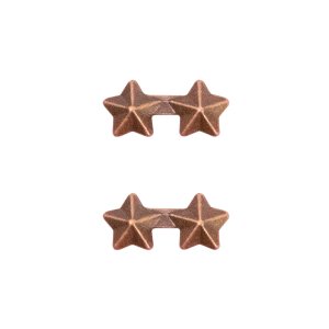 Decorations Ribbon Attachments: Two Stars Mounted on a Bar, bronze