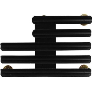 Decorations Ribbon Mounting Bar: Staggered, 13 ribbons ⅛ inch space black metal