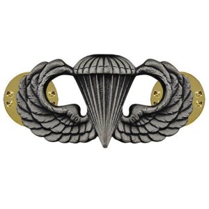 Navy Badge: Basic Parachutist, regulation size, oxidized