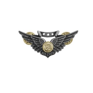 Navy Badge: Combat Aircrew, miniature, oxidized