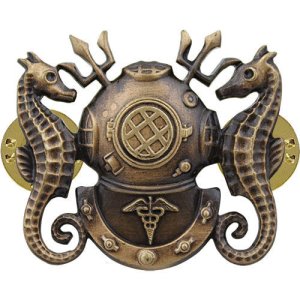 Navy Badge: Diving Medical Officer, regulation size