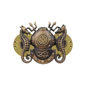 Navy Badge: Diving Officer, miniature, oxidized