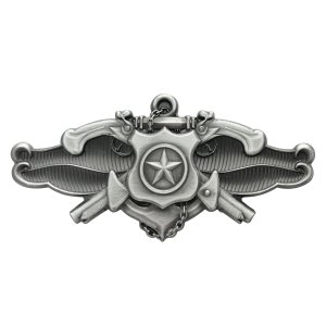 Navy Badge: Senior Security Forces Specialist, regulation size, oxidized