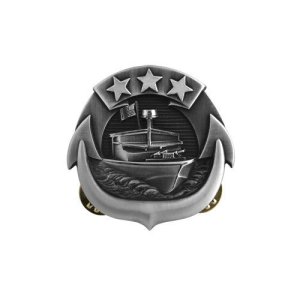 Navy Badge: Small Craft Enlisted, miniature, oxidized