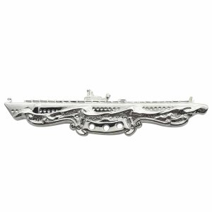 Navy Badge: Submarine Combat Patrol, regulation size, mirror finish