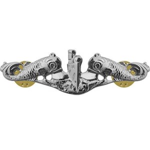 Navy Badge: Submarine Enlisted, regulation size, mirror finish