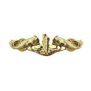 Navy Badge: Submarine Officer, miniature, mirror finish