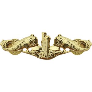 Navy Badge: Submarine Officer, regulation size