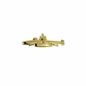 Navy Badge: Submarine SSBN Deterrent Patrol, miniature, 24k gold plated