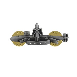 Navy Badge: Submarine SSBN Deterrent Patrol, miniature, oxidized