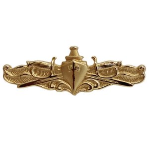 Navy Badge: Surface Warfare Officer, miniature, mirror finish