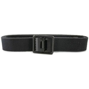 Navy Belt and Buckle: Black Cotton Seabee Black Buckle and Tip, male