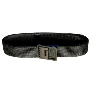 Navy Belt and Buckle: Black Nylon Seabee Black Buckle and Tip, male