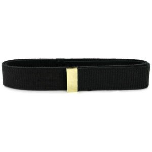Navy Belt: Black Cotton with Brass Tip, male