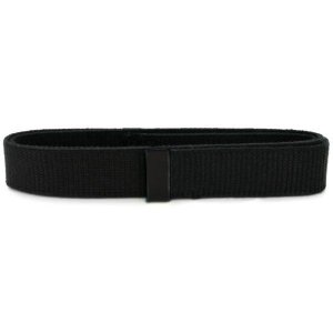 Navy Belt: Black Cotton with Seabee Black Tip, male