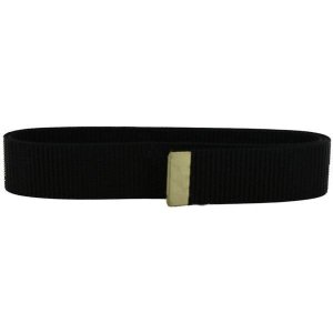 Navy Belt: Black Nylon with Brass Tip, male