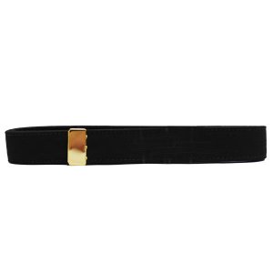 Navy Belt: Black Poly-Wool with 24K Gold Tip, female
