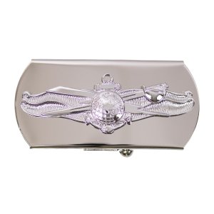 Navy Belt Buckle: Enlisted Information Dominance, mirror finish emblem