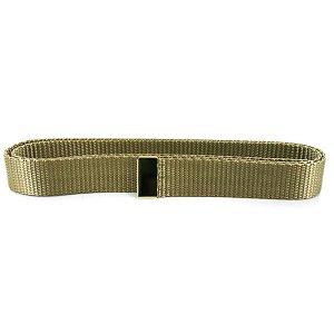 Navy Belt: Khaki Nylon with 24K Gold Tip, female